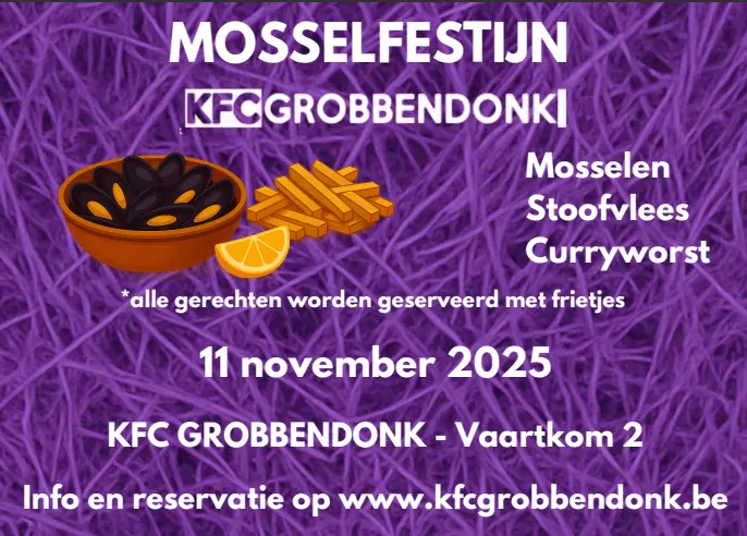 Affiche mosselfestijn KFC Grobbendonk